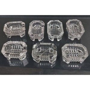 Vintage footed Individual salt servers Lot of 7 Salt Cellers